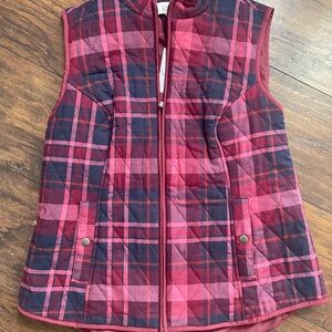 Croft & Barrow Plaid Vest